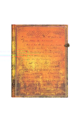 Gelinieerd Notitieboek 75ème Anniversaire de H.G. Wells - 144 pagina's - Oranje - 18 x 23 cm
