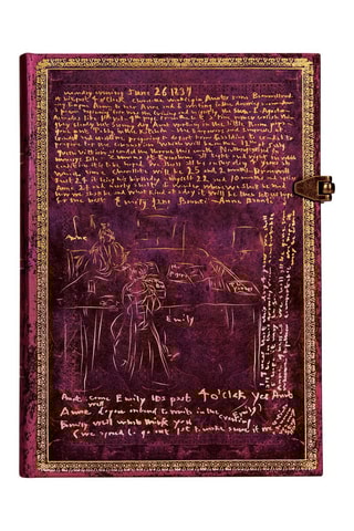 Notitieboek Les sœurs Brontë - 240 pagina's Paars - 13 x 18 cm