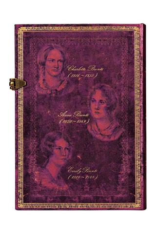 Notitieboek Les sœurs Brontë - 240 pagina's Paars - 13 x 18 cm
