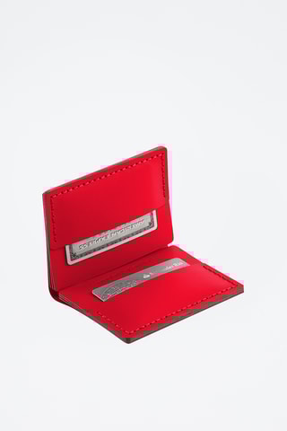 Leren Pasjeshouder - Rood 