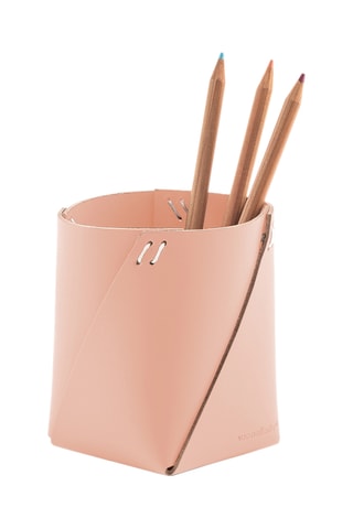 Leren Potloodhouder - Roze