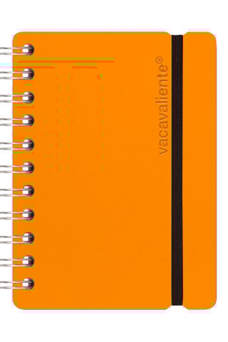 A6-Spiraalschrift - 80 Pagina's - Oranje - 12,5 x 15 x 1,5 cm