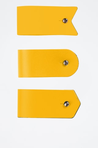 3 Leren Kabelorganizers - Geel