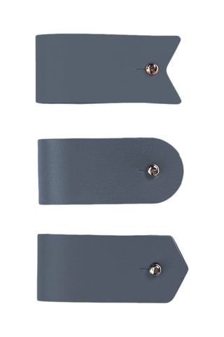 3 Leren Kabelorganizers - Petrolblauw