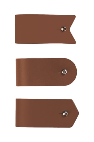 3 Leren Kabelorganizers - Bruin
