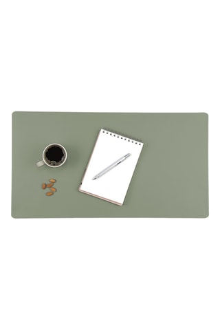 Leren Bureaulegger - Lichtgroen