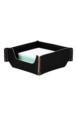 Leren Papierhouder - Zwart