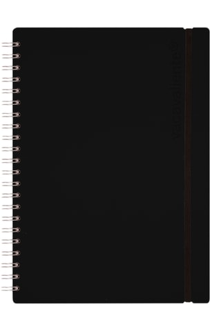 Spiraalschrift A4 - 80 Pagina's - Zwart - 23 x 30,5 x 2,2 cm