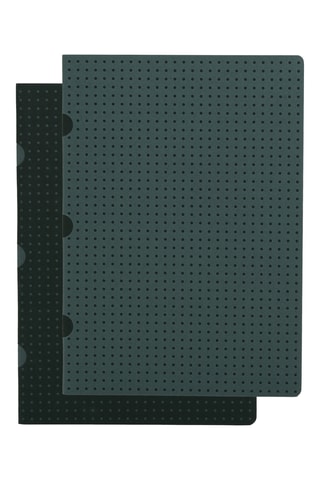 2 Notitieboekjes - 80 Pagina's - Zwart - 14,8 x 21 cm