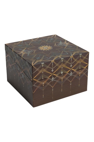 Opbergdoos - 10 x 10 x 6,8 cm - Bruin