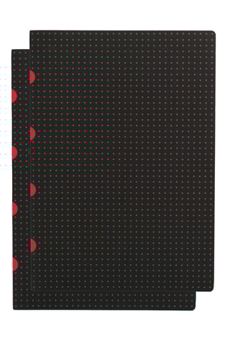 2 Notitieboekjes - 80 Pagina's - Zwart - 21 x 29,7 cm