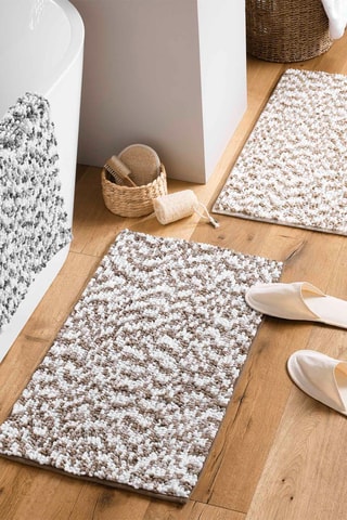 Tapis de bain Friza - Anthracite et gris - 45 x 75 cm