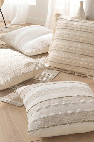 Coussin déhoussable Atlas - Beige - 60 x 60 cm