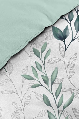 Parure de draps en coton Wendy - Blanc et vert