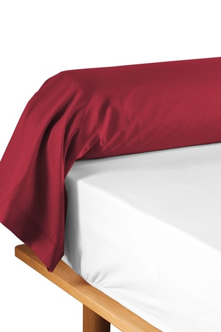 Taie de traversin en coton 57 fils/cm² Lina - Rouge
