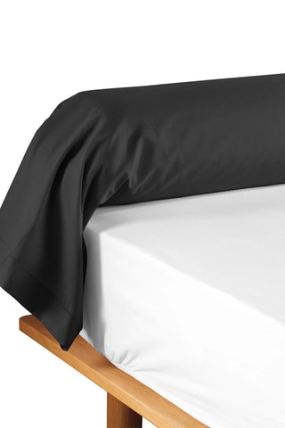 Taie de traversin en coton 57 fils/cm² Lina - Noir