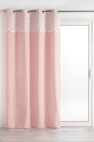 Rideau Artchic Rose et blanc - 140 x 240 cm