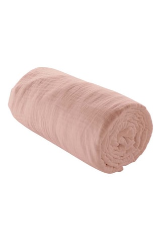 Drap-housse 57 fils/cm² Angelia - Rose - 140 x 190 cm