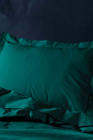 Taie d'oreiller en coton 57 fils/cm² Lina - Emeraude