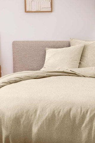 Parure de couette en coton 60 fils/cm² Meline - Beige