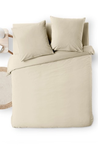 Parure de couette en coton 60 fils/cm² Meline - Beige