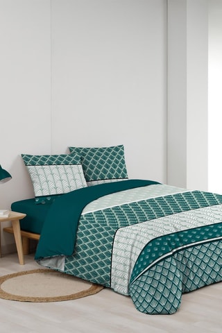 Parure de couette Stria - Emeraude