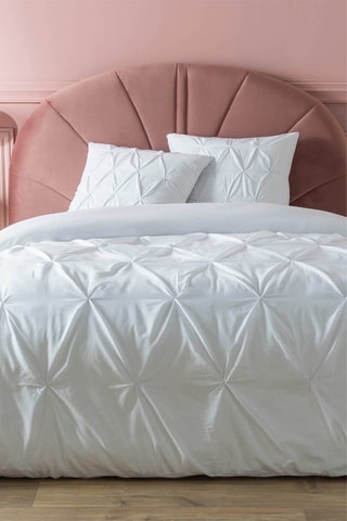 Parure de couette en coton - 57 fils/cm² Héloïse - Blanc