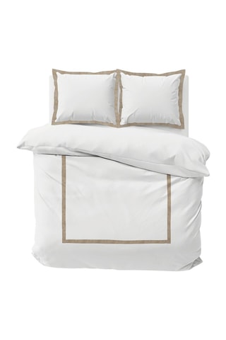 Parure de couette en coton - 57 fils/cm² Lauraline - Ecru
