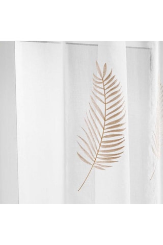 Voilage Palmeor - Blanc et doré - 140 x 240 cm