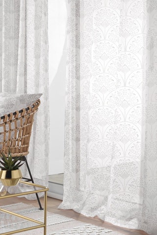 Voilage Majestia - Blanc - 140 x 240 cm