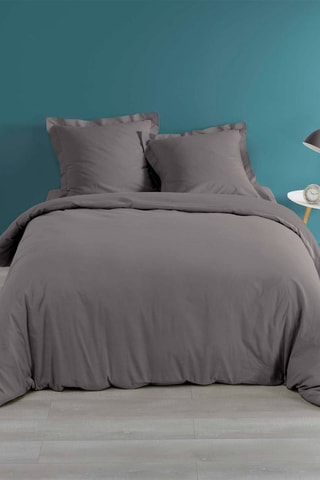 Housse de couette en coton 78 fils/cm² Percaline - Anthracite