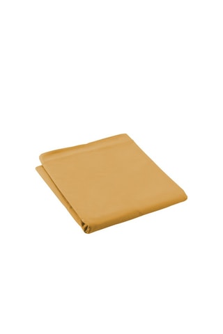 Drap plat en coton mercerisé Percaline - Ocre