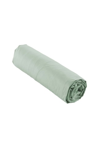 Drap housse en coton mercerisé Percaline - Sauge