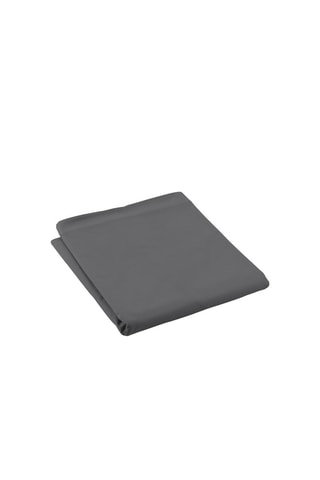 Drap plat en coton mercerisé Percaline - Anthracite
