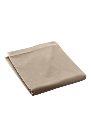 Drap plat en percale de coton 78 fils/cm² Percaline - Sable