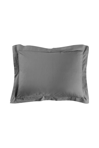Taie d'oreiller en coton 57 fils/cm² Lina - Anthracite