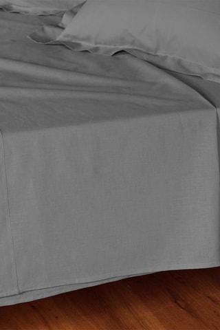 Drap plat en coton 57 fils/cm² Lina - Anthracite