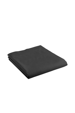 Drap plat en coton 57 fils/cm² Lina - Noir