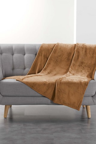 Plaid Flanou Camel - 125 x 150 cm