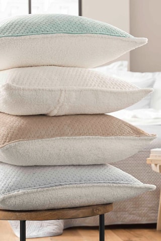 Couvre-lit et taies d'oreiller en velours Mylene - Gris
