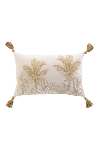Coussin déhoussable Dune - Beige et blanc - 30 x 50 cm