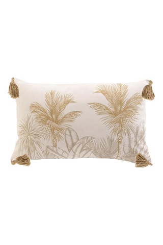 Coussin déhoussable Dune - Beige et blanc - 30 x 50 cm