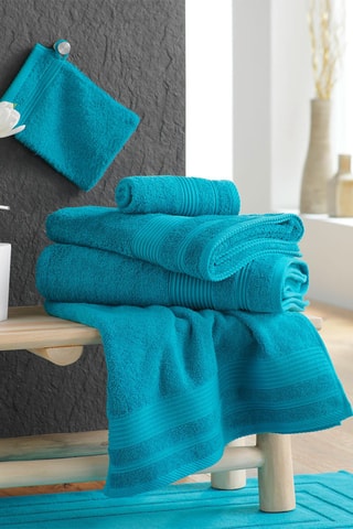 Serviette de toilette Tendresse - Bleu canard