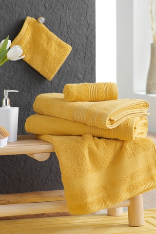 Serviette de toilette Tendresse - Jaune - 50 x 90 cm
