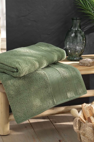 Drap de bain Tendresse - Vert - 90 x 150 cm