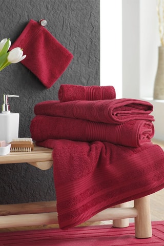 Drap de bain Tendresse - Framboise - 90 x 150 cm