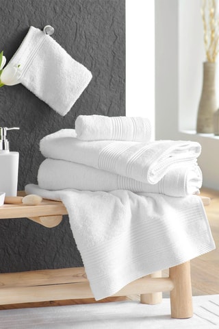 Serviette de toilette en coton biologique Excellence - Blanc