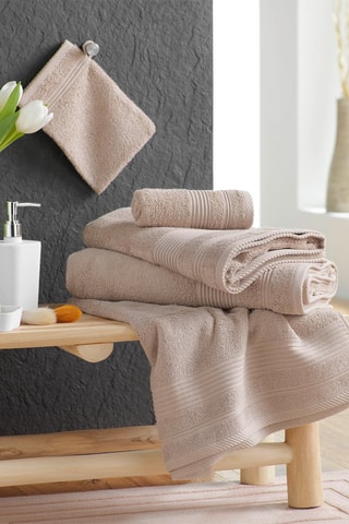 Serviette de toilette Tendresse - Beige - 50 x 90 cm
