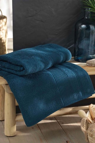 Drap de bain Tendresse - Bleu - 90 x 150 cm