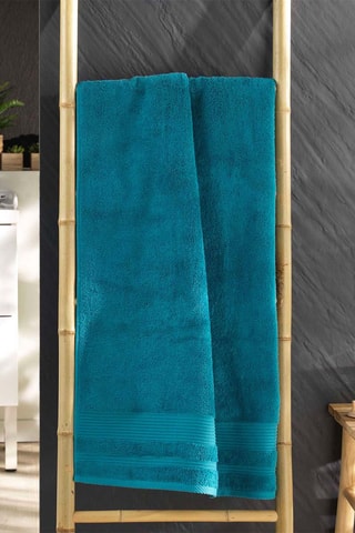 Drap de douche Tendresse - Bleu canard